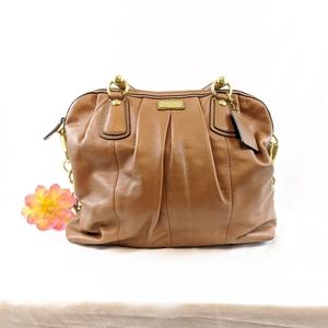 Coach Kristin Pleated Leather Satchel